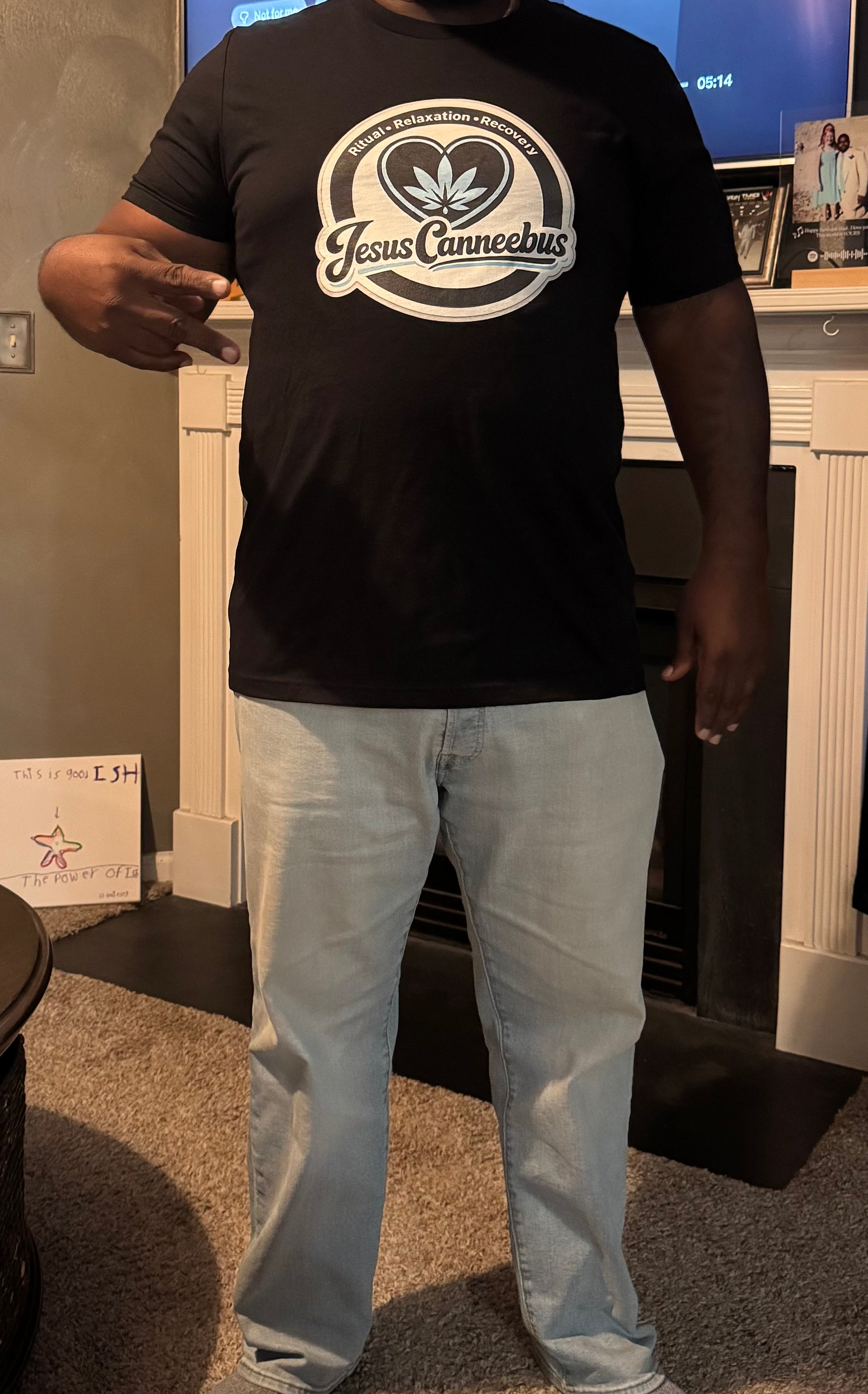 Sacred Threads Blue Heart Tee – customer photo | Sacred Streetwear | JesusCanneebus