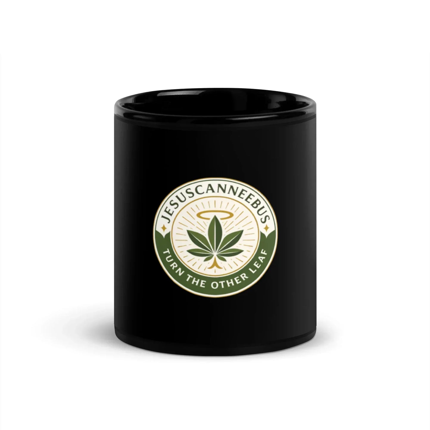 Daily Ritual - Turn The Other Leaf Mug (Black) - JesusCanneebus
