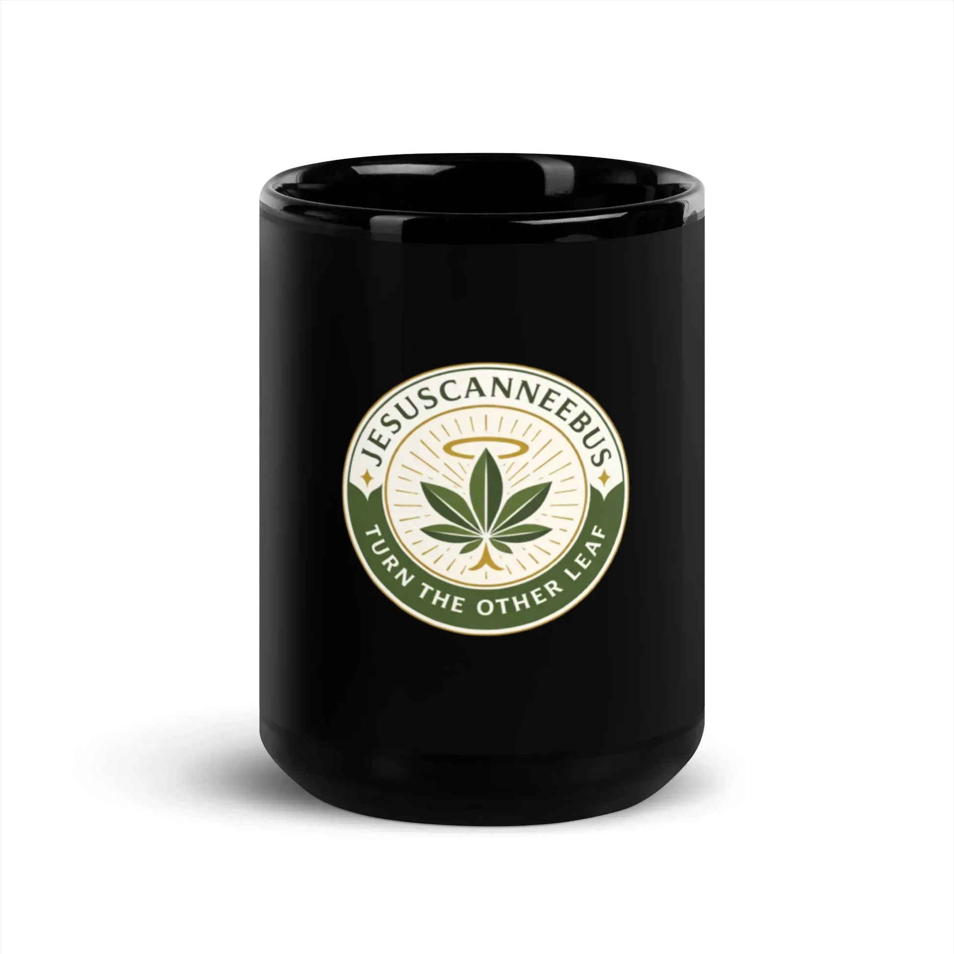 Daily Ritual - Turn The Other Leaf Mug (Black) - JesusCanneebus