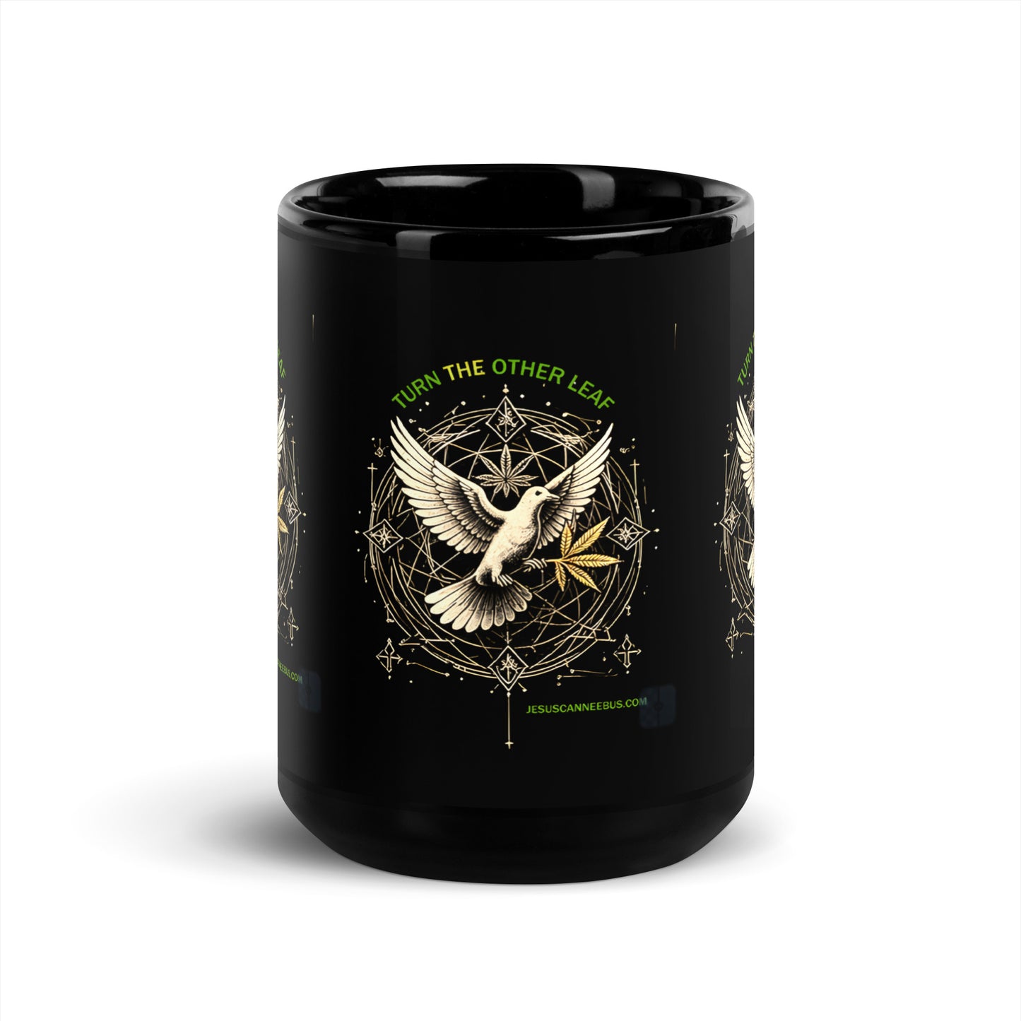 Sacred Dove Mug – Black Glossy