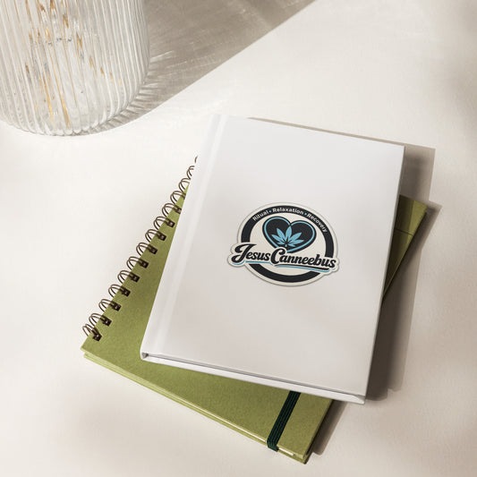 The Initiation Log – Blue Heart Journal – lifestyle hero shot | JesusCanneebus