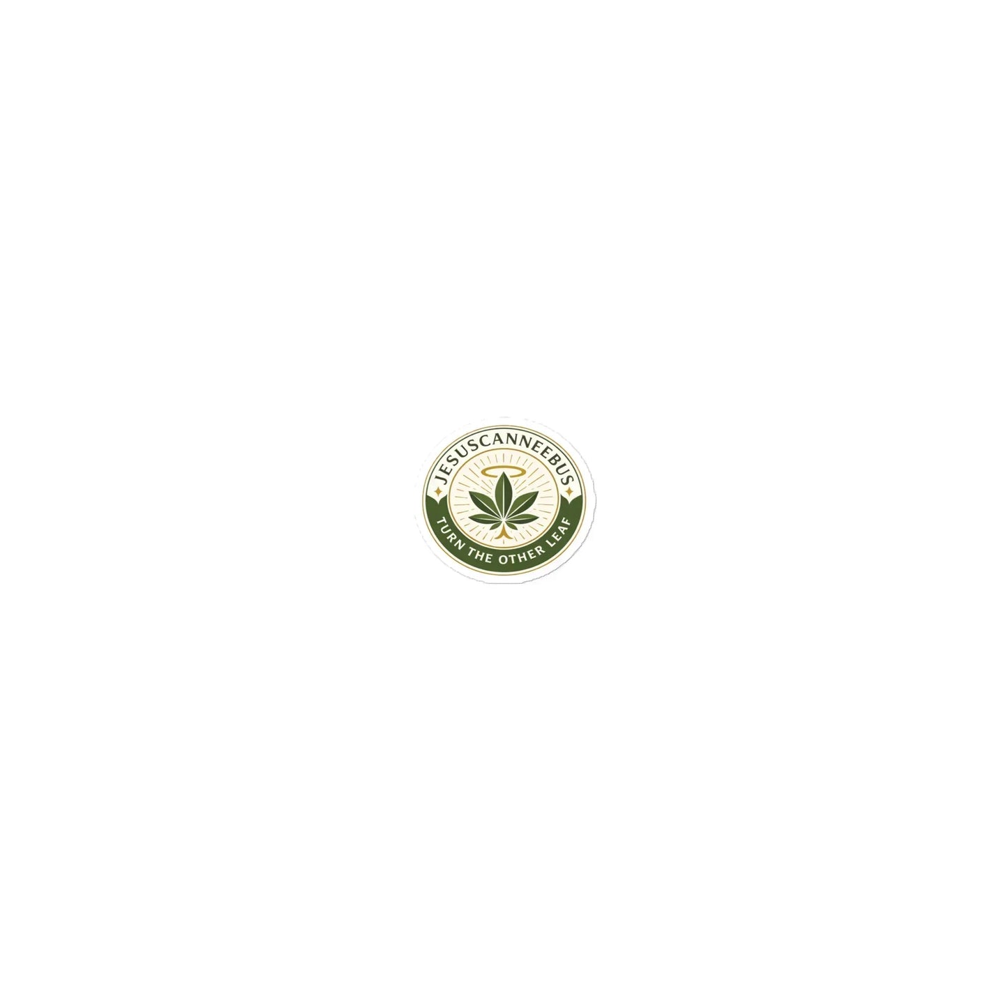 Turn The Other Leaf Kiss-Cut Sticker – 1.5x3.75 white | Sacred Streetwear | JesusCanneebus