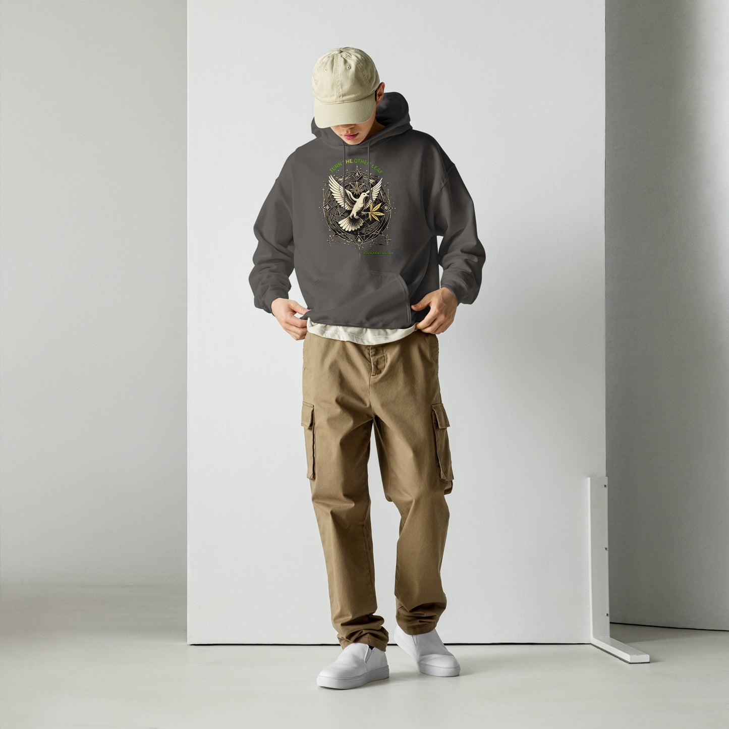 Sacred Threads TTOL Dove Hoodie – charcoal front | Sacred Streetwear | JesusCanneebus