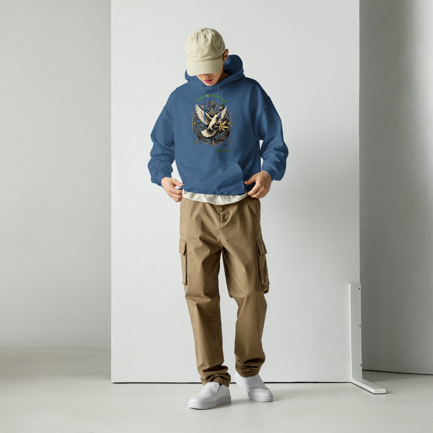 Sacred Threads TTOL Dove Hoodie – indigo blue front | Sacred Streetwear | JesusCanneebus