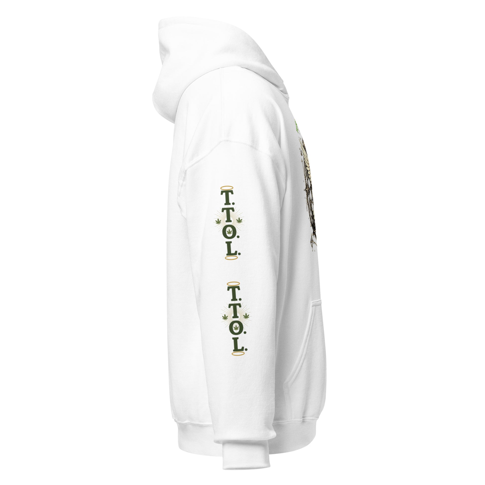 Sacred Threads TTOL Dove Hoodie – white right sleeve TTOL design | Sacred Streetwear | JesusCanneebus
