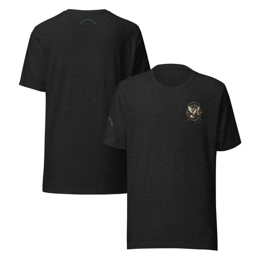 Sacred Dove TTOL Graphic Tee – black heather front and back | Sacred Streetwear | JesusCanneebus