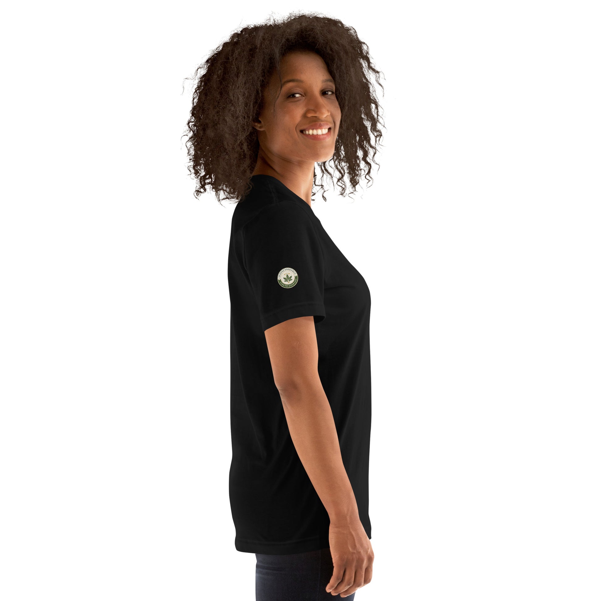 Sacred Threads Turn The Other Leaf Tee – female black right side | Sacred Streetwear | JesusCanneebus