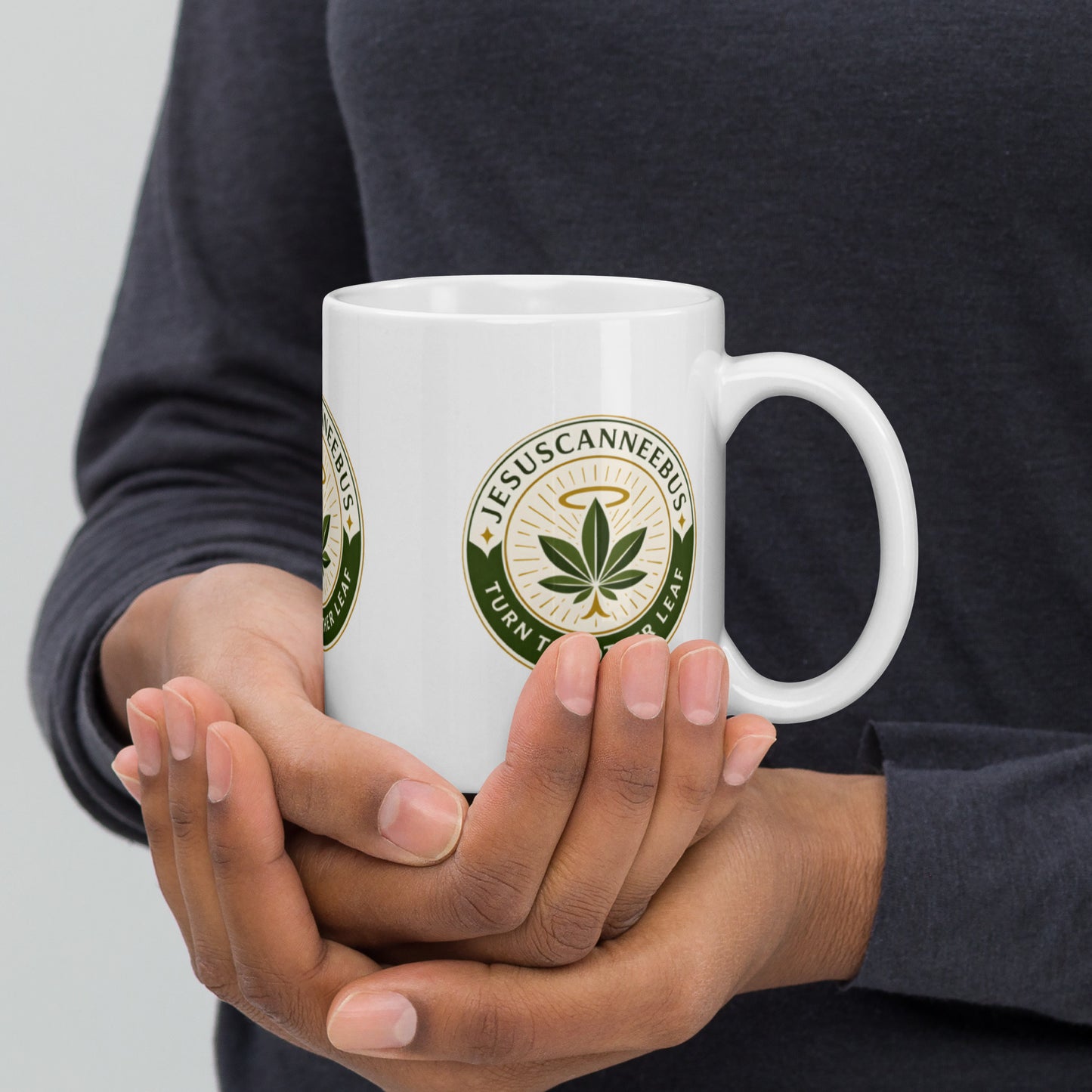 Turn the Other Leaf Mug – White Glossy