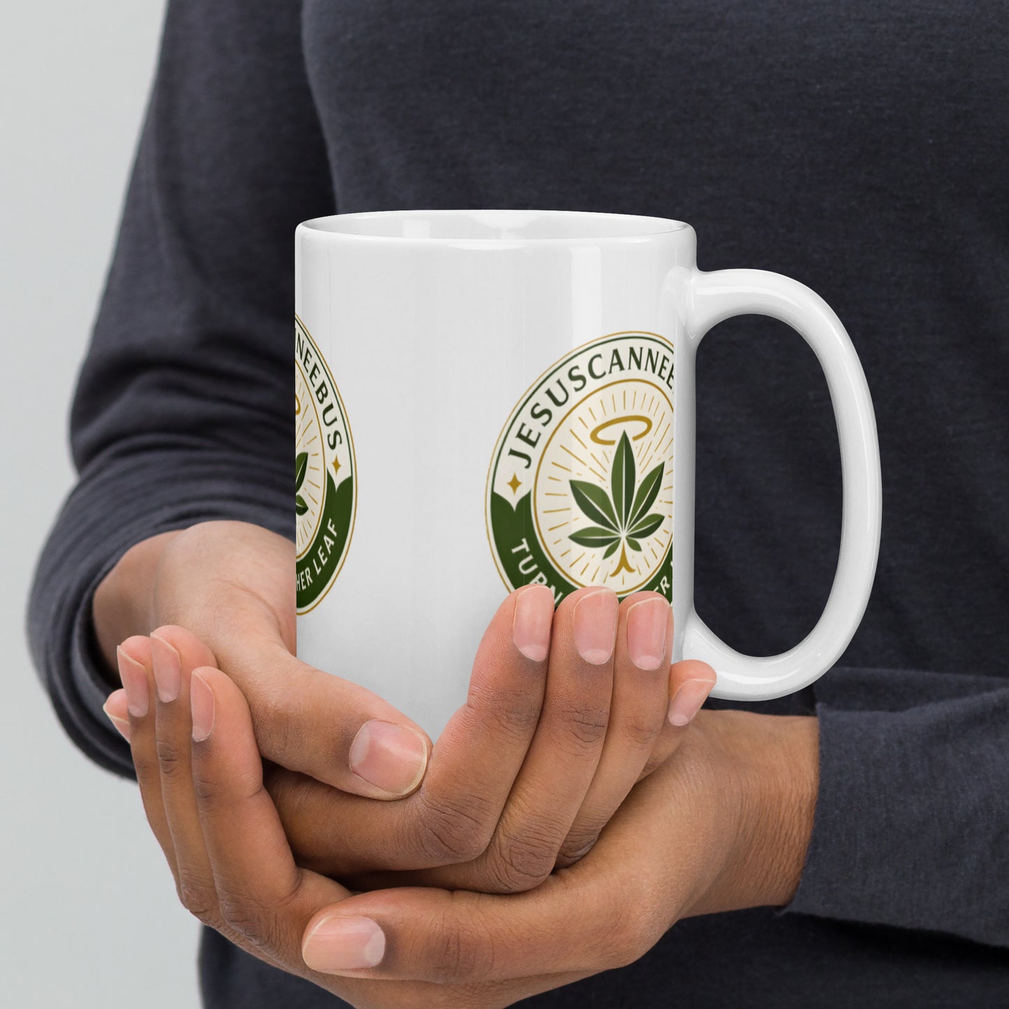 Turn the Other Leaf Mug – White Glossy