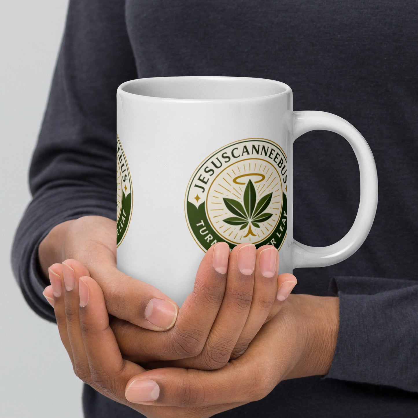Turn the Other Leaf Mug – White Glossy